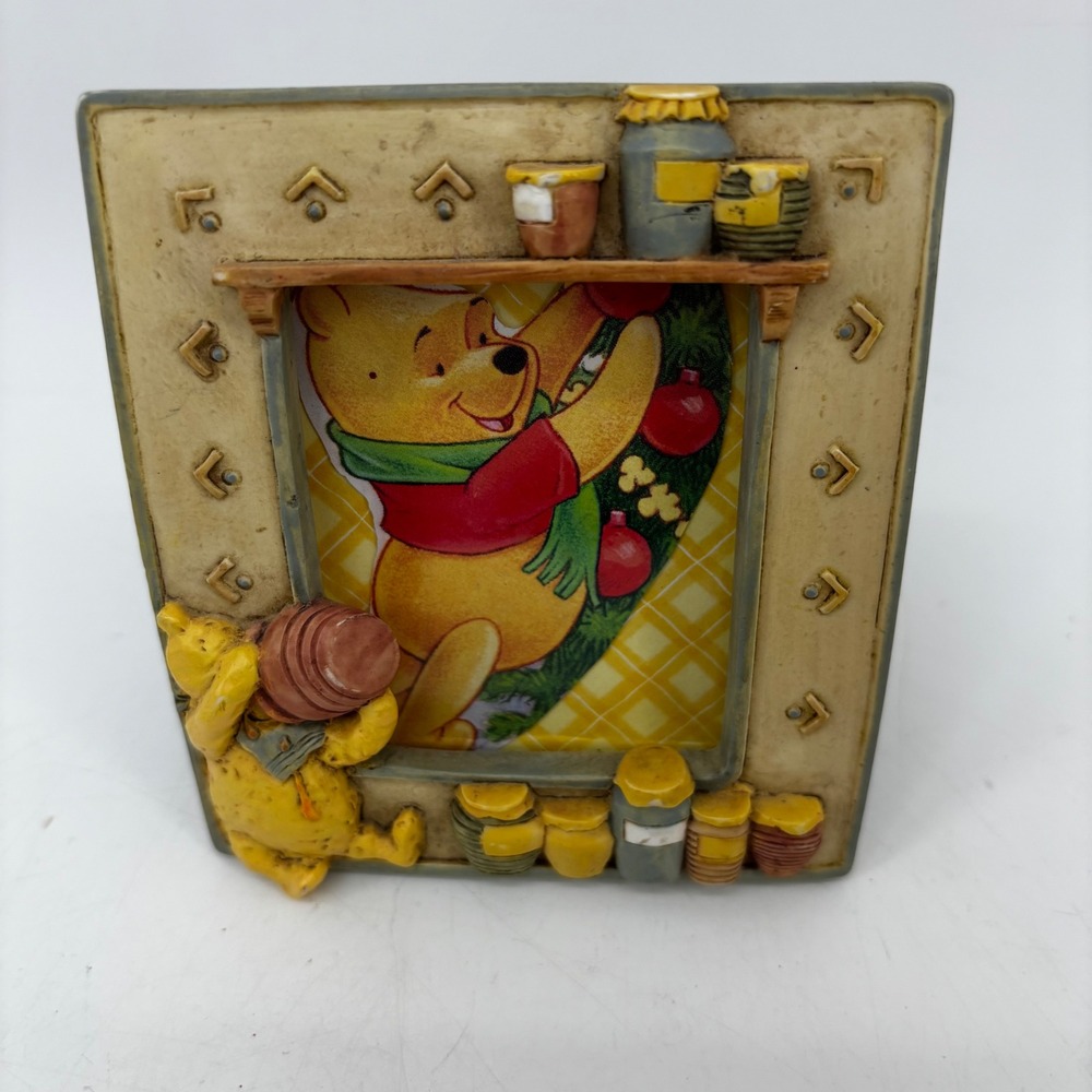 Disney Charpente Winnie the Pooh Resin Picture Frame 3D Honey Pots Vintage